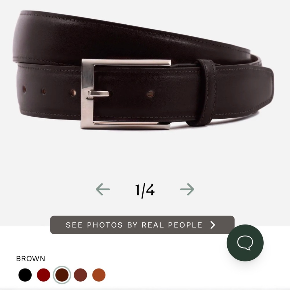 Men’s Beckett Simonon brown leather belt